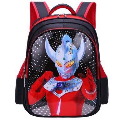 China New Arrival Fashion Elementary School Bag Large Capacity Waterproof Light Weight Cartoon Ultraman Cool Student Backpack Kids Bags for sale