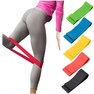 China Custom Long Lasting Logo Anti Slip Latex Pull Up Loop Mini Set of 5 Resistance Bands for sale