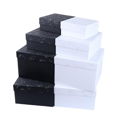 China Recycled Materials Manufacturers Customized Wholesale Rectangular Black Starry Sky Gift Box Gift Box Hard Paper Box for sale