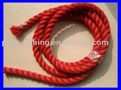 China Red Fishing 3 Strand PE Rope for sale