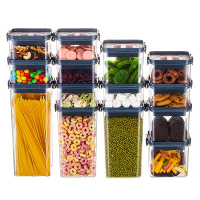 China 14 Pcs Modern Airtight Food Storage Container For Kitchen Food Storage Container With Lid Waterproof Pantry Organization Container for sale