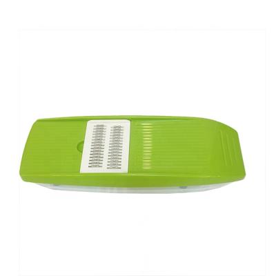 China Viable Vegetable Slicer 5 Blades Chopper Tool Manual Plastic Plant Fruit Vegetable Cutter With Container for sale