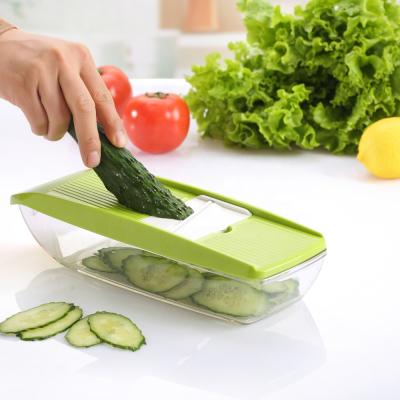 China Viable Multifunctional Vegetable Slicer Dicer with Container Food Chopper Fruit Grater Cutter for Kitchen for sale