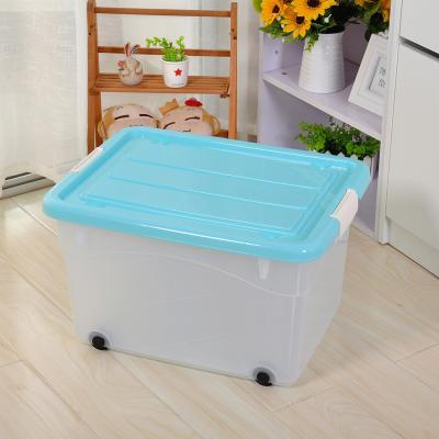 China Large Sustainable Plastic Storage Container Box With Lid for sale