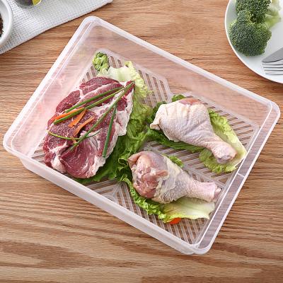 China Sustainable Refrigerator Fruit Food Storage Box Refrigerator Vegetable Storage Box With Divider for sale