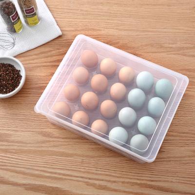 China Sustainable Fridge Egg Storage Container Organizer Storage Container Food Storage Box With Cover for sale