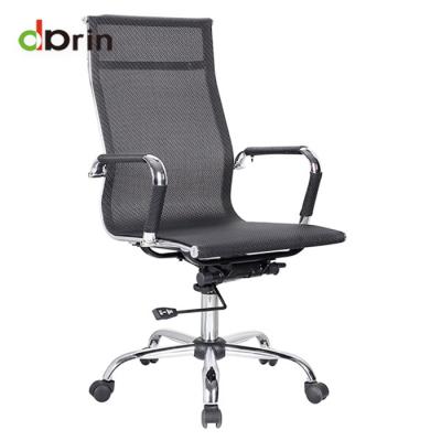 China Hot Sale Executive Leisure Swivel Mesh Chair High Back Office Chair With Free Spinning Wheels for sale