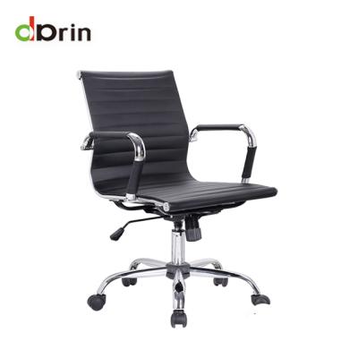 China Best Executive Chair Prices Steel Frame Swivel Executive Office Medium Leather Back Chair for sale