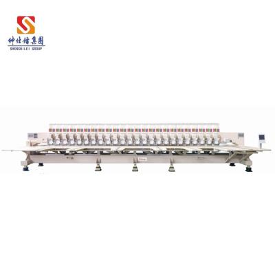 China Super High Speed Embroidery Machine 9 colors 24 / 28 heads with sequins device new model 1500 RPM design glass table for sale