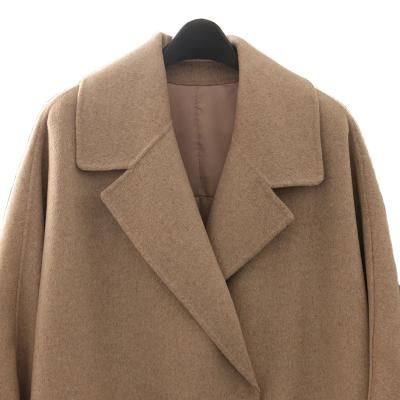 China Commuter Suit Collar Temperament Solid Color Tube Wool Breathable Straight Coat for sale