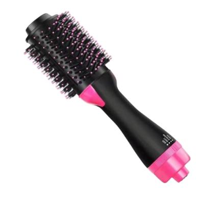 China Popular Hot Air Comb 2 in 1 Multi Function Negative Ion Hair Dryer Comb Curler Straight Hair Comb Fan for sale