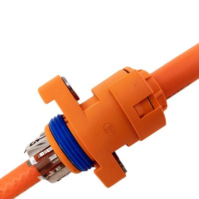 China New Power Energy Electric Vehicle With One Core Through Hole Connector IPT Pass-through Connector Wire Harness 1pin for sale