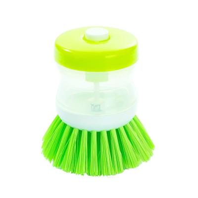 China Viable Best Price Kitchen Wash Pot Pan Dish Cleaning Scrub Brush Eco Friendly Dishwashing Brush With Soap Dispenser for sale