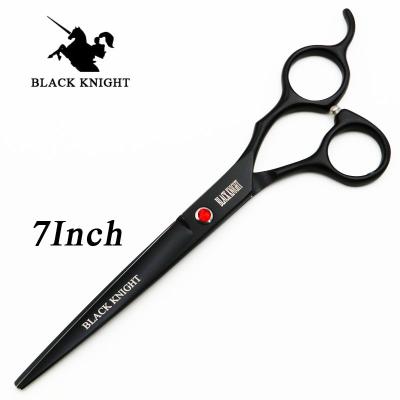 China Professional 7 Inch Hairdressing Scissors Cutting Dogs Barber Shears Salon Pet Grooming Scissors Black Style for sale