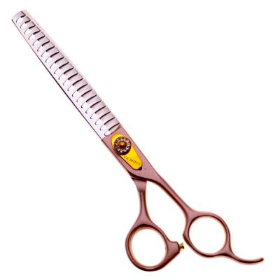 China Viable Professional 7 Inch Pet Scissors Purse Japan440C High Quality Animal Teeth Grooming Shears Thinning Shears Kit 21 for sale