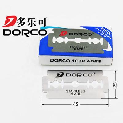 China 100 Pcs Stainless Steel Razor Blades Hairdressing Shaving Razor Blades Knife Salon Barbers Hair Blades 45X25X0.1 Mm for sale