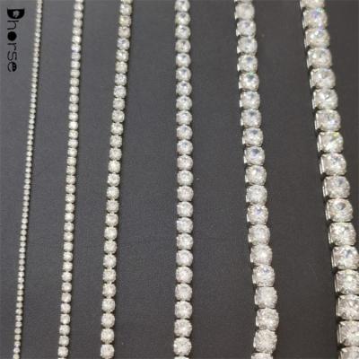 China High Quality Flatback Zircon Rhinestone Chain Rhinestone Jewelry Cup Sparkle Chain for sale