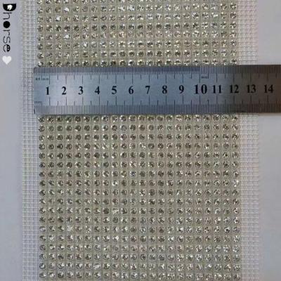 China Bling Bling Shine Dhorse Clear Rhinestone Diamond Mesh Roll for sale