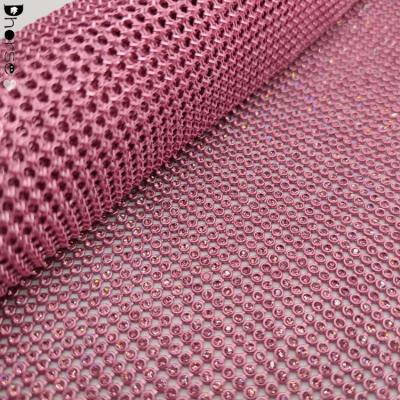 China Bling Shine Dhorse Hot Sale Rhinestone Foil Crystal Bling Sew On Rhinestone Mesh For Decoration for sale