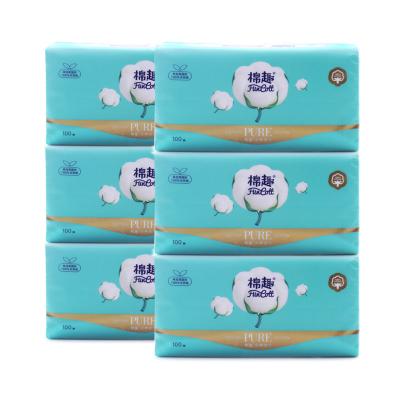 China 100 Pcs Viable Adult & Baby Biodegradable Organic Cotton Cloth & Disposable Facial Cleansing Cloth Wet Dry Wipes for sale