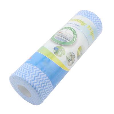 China Viable Blue Cloths Dry Multi Use Reusable Reusable Cloth Dish Cleaning Cloth Disposable Kitchen Towels 4 Rolls Washable for sale