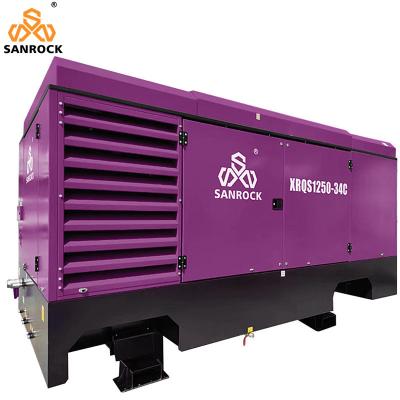 Cina Compressore d'aria stazionario a vite 410 kW Diesel Mining Air Compressor Machine in vendita