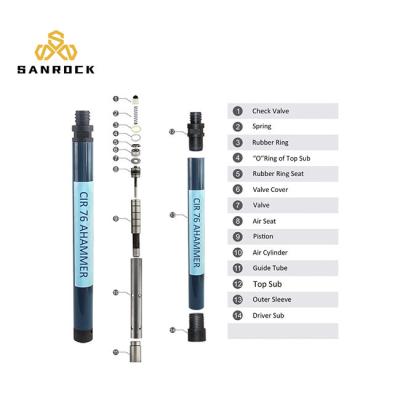 Chine Bas marteaux et peu Cir76 90 de Dth de pression atmosphérique 110 séries pour le perçage bon à vendre