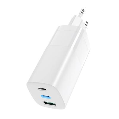 China USB Best Selling 65W GaN Type-C Charging Devices Fast Charger 3 Ports PD Wall Charger Universal Charging QC3 Wall Charger With FCC CE ROHS for sale