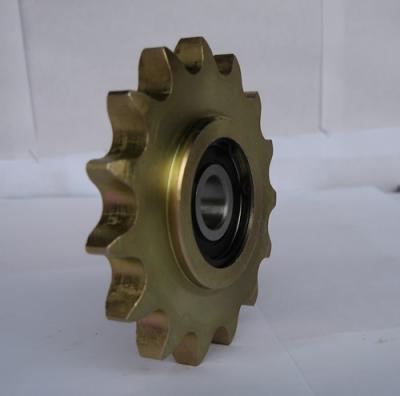 China Oil Resistant OEM Customized High Speed ​​Idler Sprocket Hardened Teeth Roller Chain Ball Bearing for sale