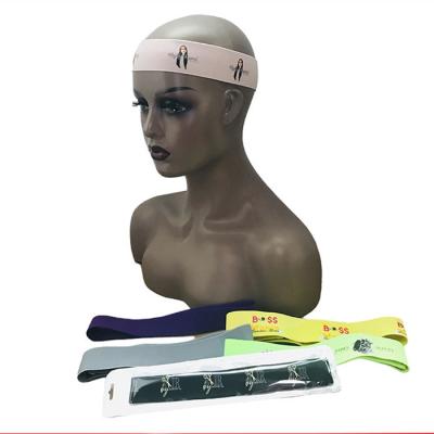 China Colored Elastic Control Hair Band Head Band Head Band Adjustable Wigs Hair With Custom Logo for sale