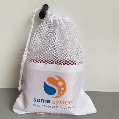 China Tissue Packing Customized White Mesh Drawstring Bag For Tissue Swimsuit Packing Bag for sale