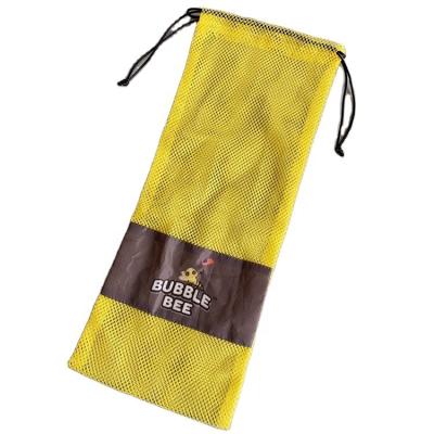 China Fabric Packing Customized Yellow Mesh Bag Swimming With Logo Swimsuit Packing Bag for sale