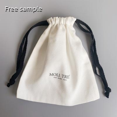 China Recyclable Customizable Canvas Drawstring Bag Canvas Drawstring Bag Dustproof Gift Bag With Logo for sale