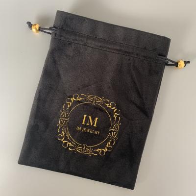 China Recyclable Velvet Drawstring Jewelry Bag With Logo Packaging Large Capacity Custom Velvet Jewelry Bag for sale