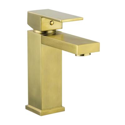 China Kaiping Hot and Cold Square Metered Faucets Form Modern Style Bathroom Faucet Cooper Taps Vanity Basin Brass Faucet for sale