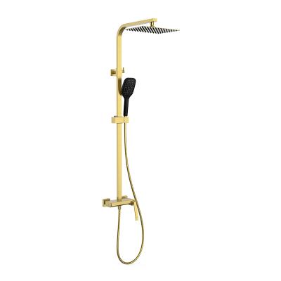 China With High Quality Modern Sliding Bar Kamon High Recommend Contemporary Brass Waterfall Mixer Shower Sets for sale