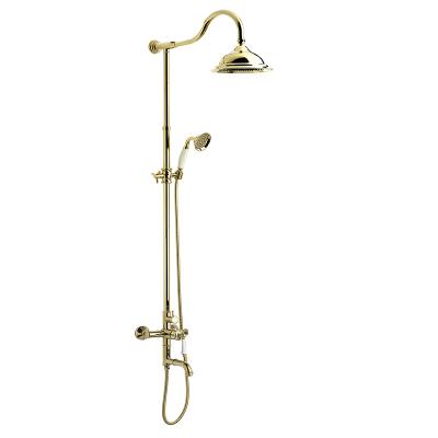 China With Brass Slide Bar Wall-mount Shower Mixer Set for sale