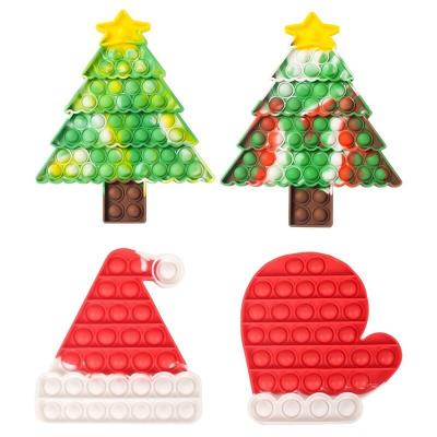 China Reduce Effort Christmas Popping Bubble Creative Toy Simple Fidget Toys Funny Gifts Silicone Push Up for sale