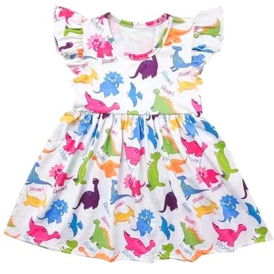 China 2022 Anti-wrinkle wholesale price summer high quality girls all kinds of pattern princess printed dress for sale