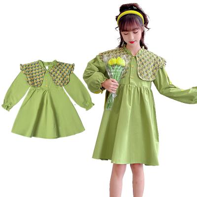 China Anti-wrinkle 2022 autumn wear westernized skirt spring drop princess dress puffed sleeve new cape girls long sleeve dress children for sale