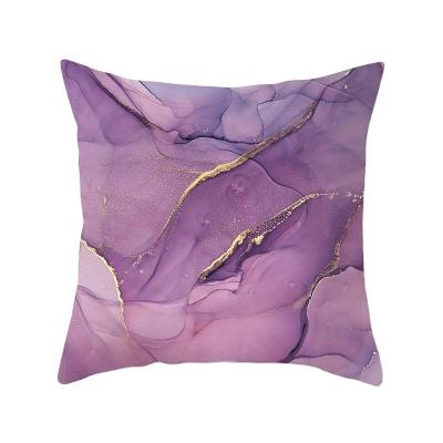 China Sustainable Marbling Peach Skin Velvet Pillow Cushion Cover Household Ware Pillow Case Can Be Customized for sale