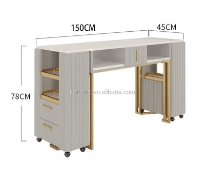 China Modern Cheap Nail Table Used Modern Manicure Desk Stools Office Nail Tables Salon Manicure Table for sale