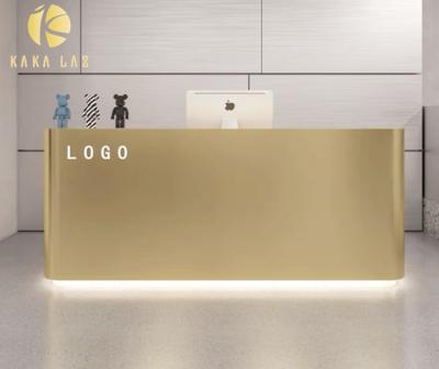 China Modern For Sale Furniture Reception Desk Commercial Reception With Customizable Logo for sale