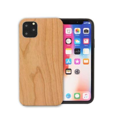 China Factory Wholesale Shockproof Wood Cases Shockproof Phone Shell For iPhone 11 Wooden Case Eco-friendly Protective TPU Phone Case for sale