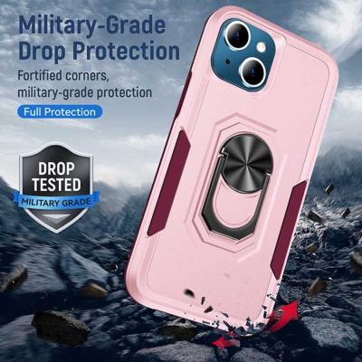 China Shockproof For iPhone 12 Finger Ring Kickstand Case Cover Hybrid Armor Shockproof Cases For iPhone 11 Pro Max Phone 13 Pro Case for sale