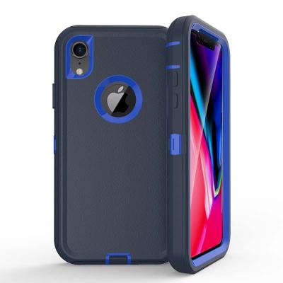 China Phone Cover Belt Clip Kickstand Shockproof Rugged Shockproof Shockproof Case For iPhone Xr Cases; Mobile Cover For iPhone Xr Defender Case for sale