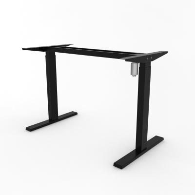 China Single Electric Motor Black Color Height Adjustable Standing Desk Frame for sale