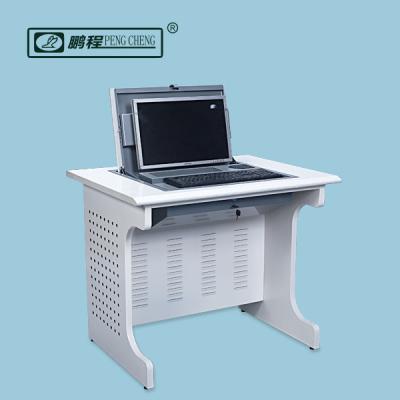 China Flip Up White Outdoor Safe Computer Desk Square Box Pictures Of Wooden Computer Desk for sale