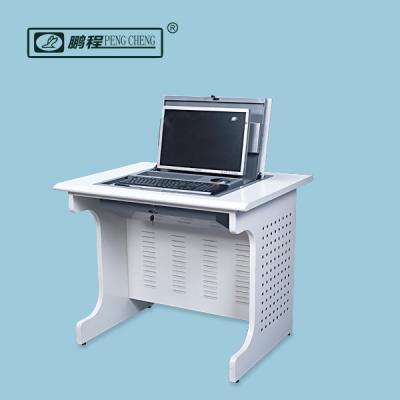 China Flip Up Computer Desk Furniture Hide Away Metal Security Box LCD Monitor Rolled Flip Up Computer Desk Furniture for sale