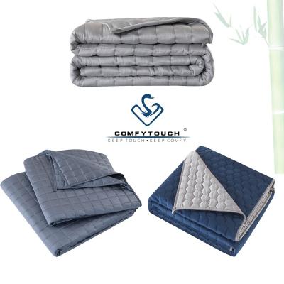 China Anti-Static Factory Supply Premium Heavy Blanket Glass Beads Weighted Blanket knitted weighted blanket for sale